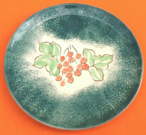 1970s Suite of 6 dessert plates Fruit decoration (lemon, grape, pear ...)