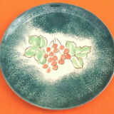 1970s Suite of 6 dessert plates Fruit decoration (lemon, grape, pear ...)