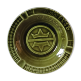 Green advertising ashtray in vintage slip from the Meuse its fine beers
