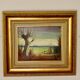 Original Swedish Mid-Century Oil on Panel" Nature" by Harry Petersen - Vintage and Framed