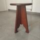 Antique oak stool, folk art