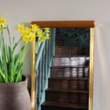 Large rectangular wooden mirror tray with vintage gilding