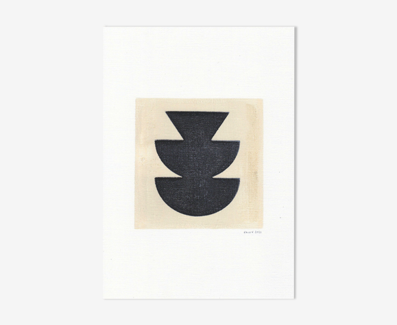Peinture sur papier • M412 • signée Eawy