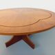 Vintage English round teak coffee table from the 1960s