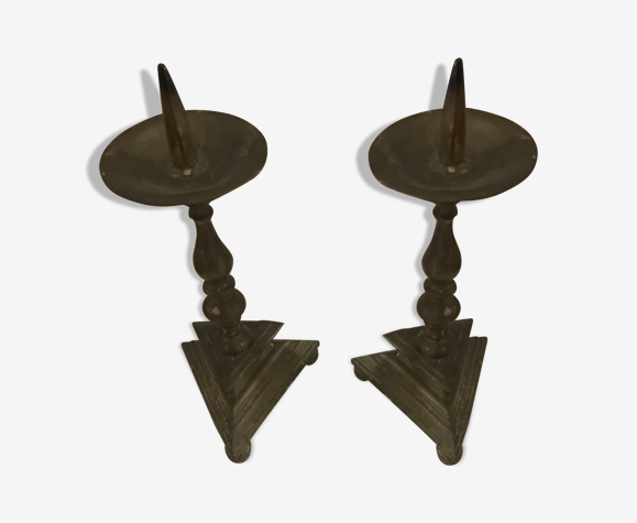 Bronze candle holders