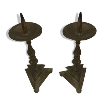 Bronze candlesticks