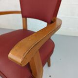 Vintage red bridge chair