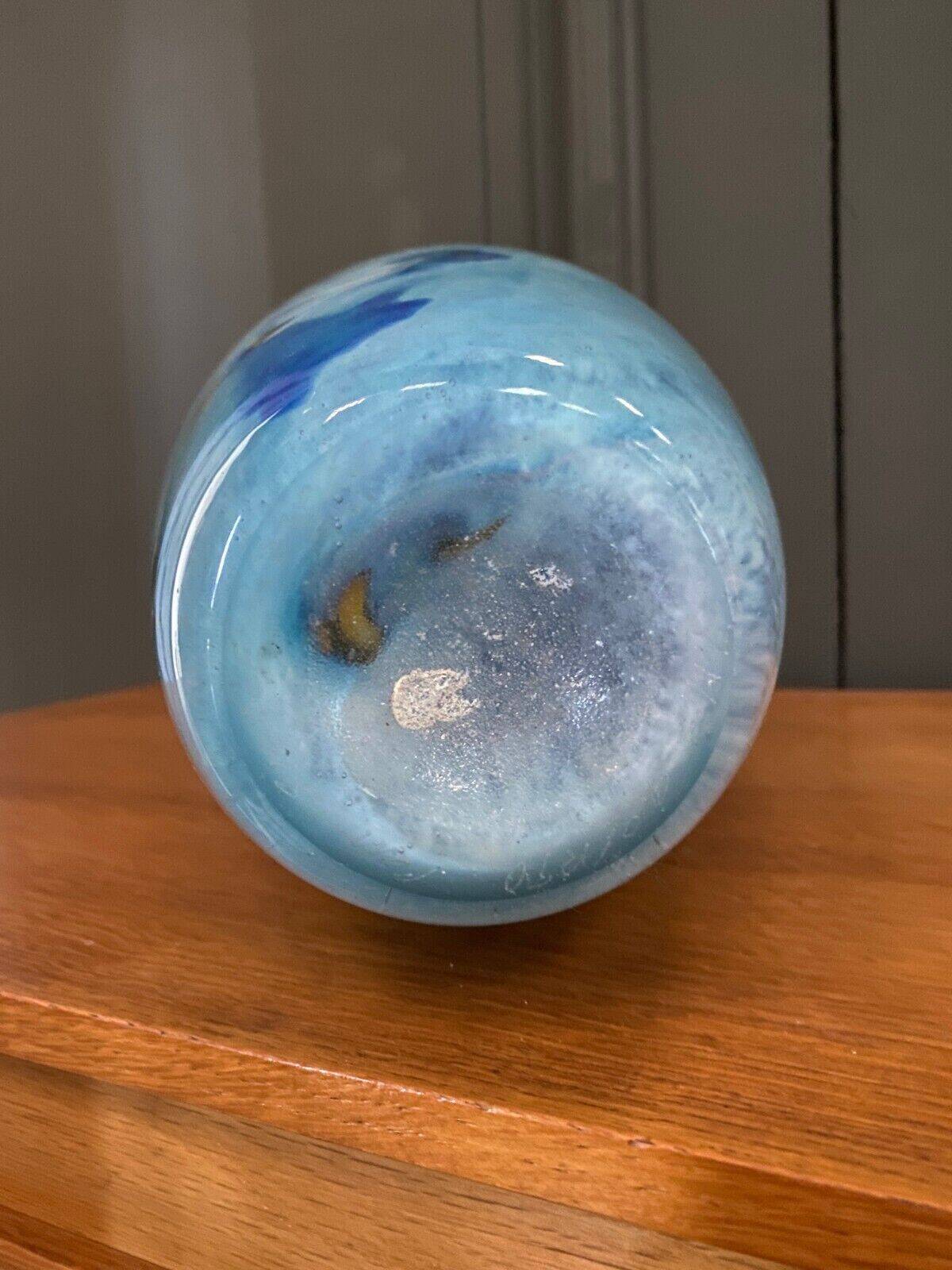 Vase in authentic blown silica glass creation by Biot 20th century