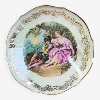 Large round box in Limoges porcelain