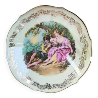 Large round box in Limoges porcelain