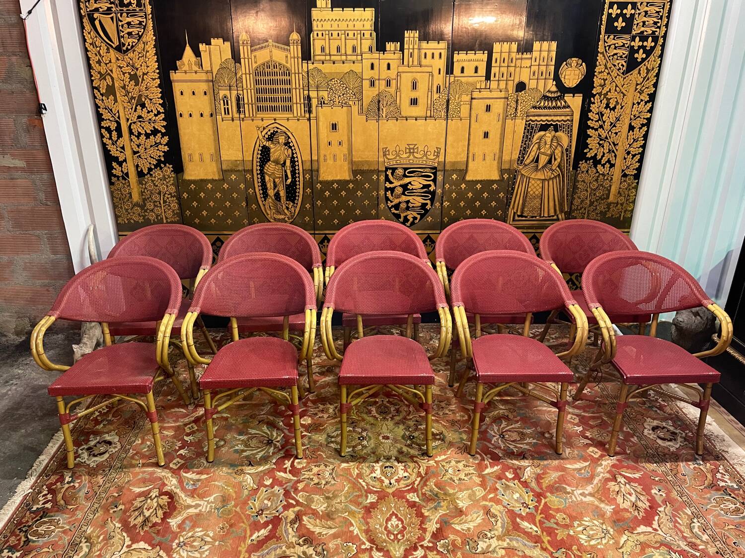 Suite of 12 garden armchairs - bistro 1960