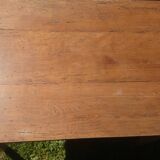 Spindle leg table, fir and beech