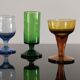 Set of 6 old liquor glasses on mismatched feet