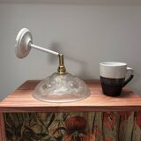 Applique murale inclinable globe fleurs Art Déco