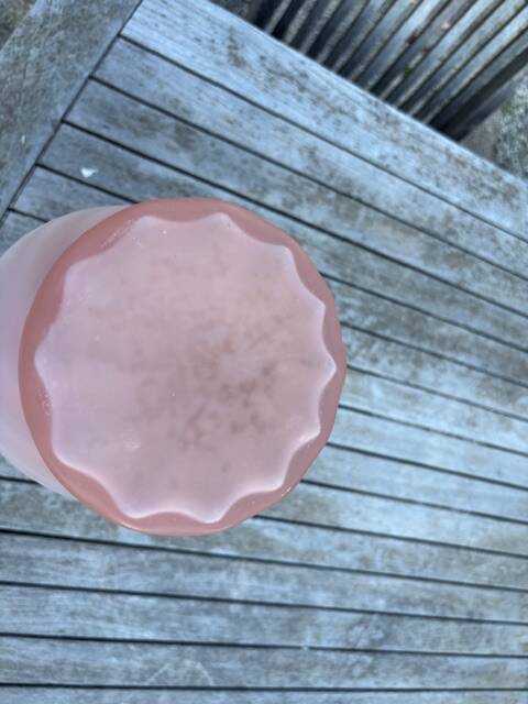 pink glass vase