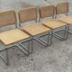Set of 4 chairs Cesca B32 designed by Marcel Breuer design made in Italy