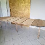 Large oval table in solid walnut renovated