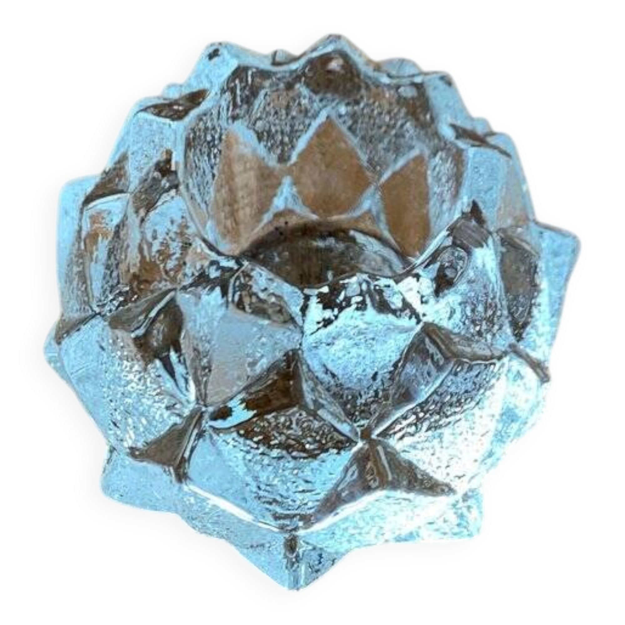 Nimbus Glass Candle Holder by Berit Johansson for Orrefors, Sweden, 1970s