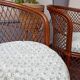 Pair of vintage bamboo rattan armchairs