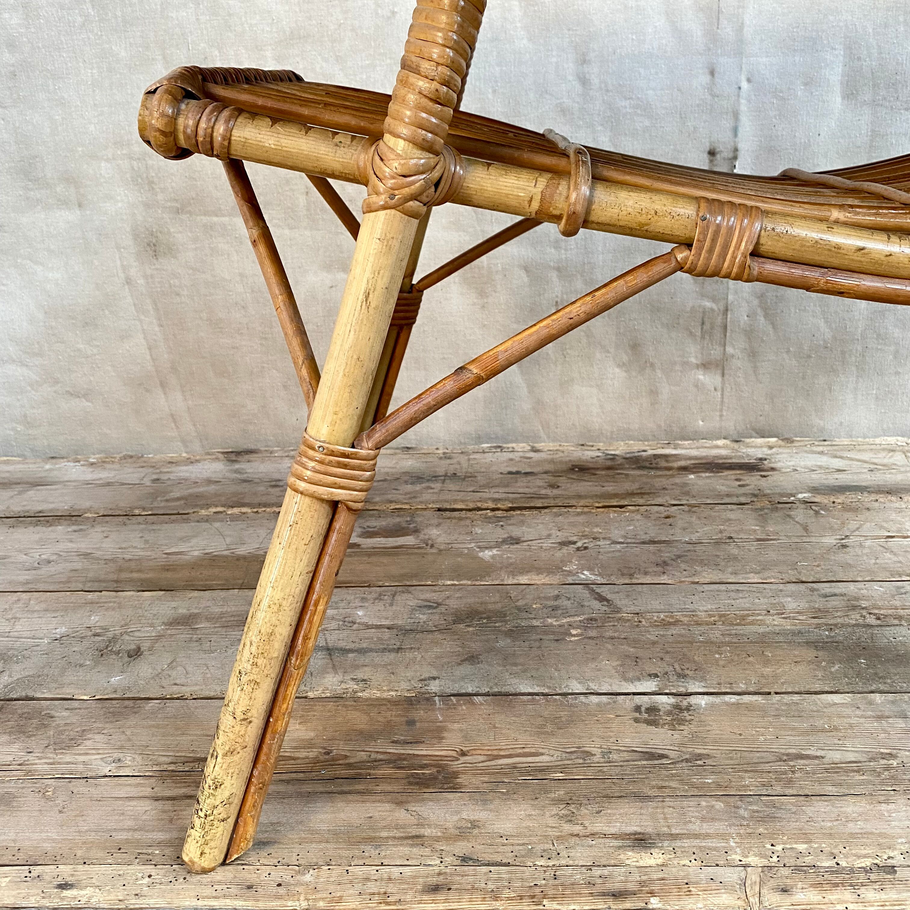 Vintage rattan coffee table