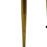 Fifties Rockabilly Coffee Table Glass Conical Golden Legs 90cm