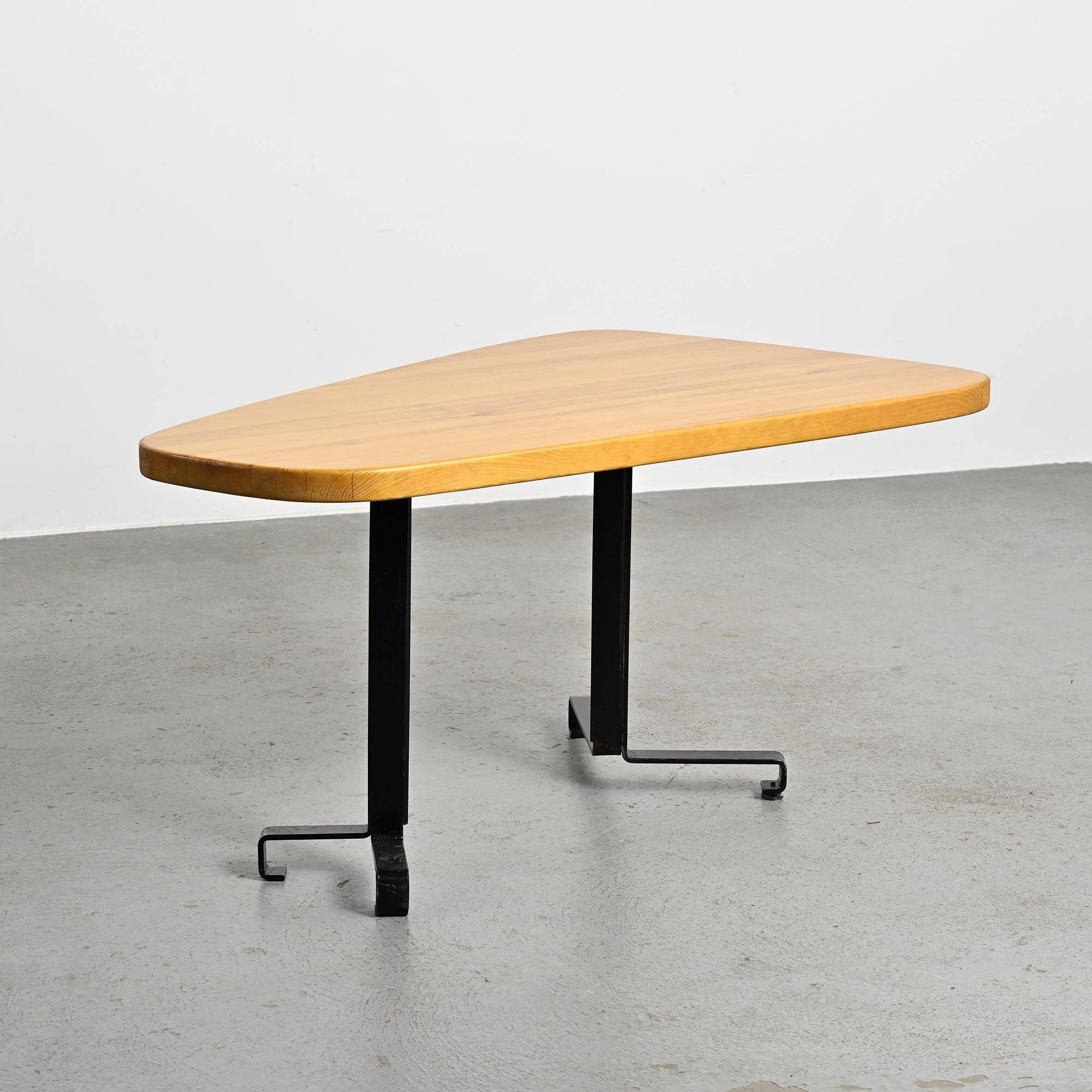 Free-form table, Charlotte Perriand for Les Arcs, circa 1986