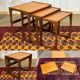 Set of 3 English nesting tables by the brand Gplan from the 1970s in