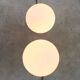 Vintage Italian Ceramic Table Lamps in Salmon Ceramic and Opaline, set of 2
