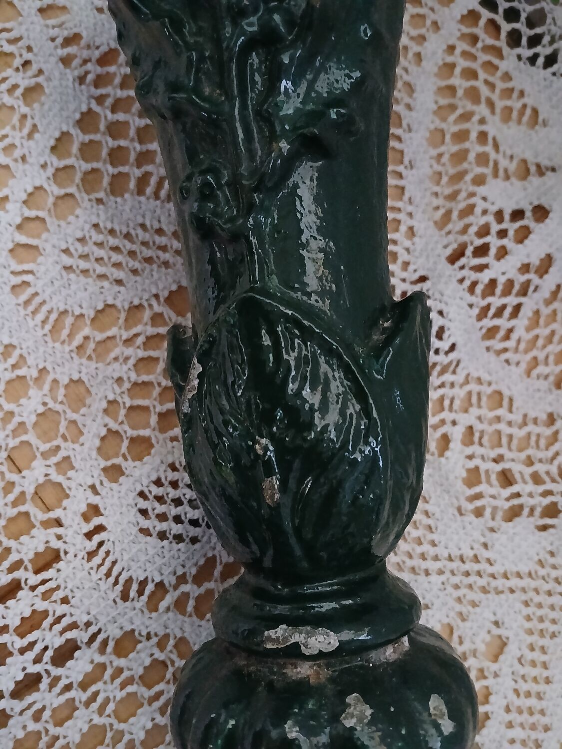 Antique cast iron vase