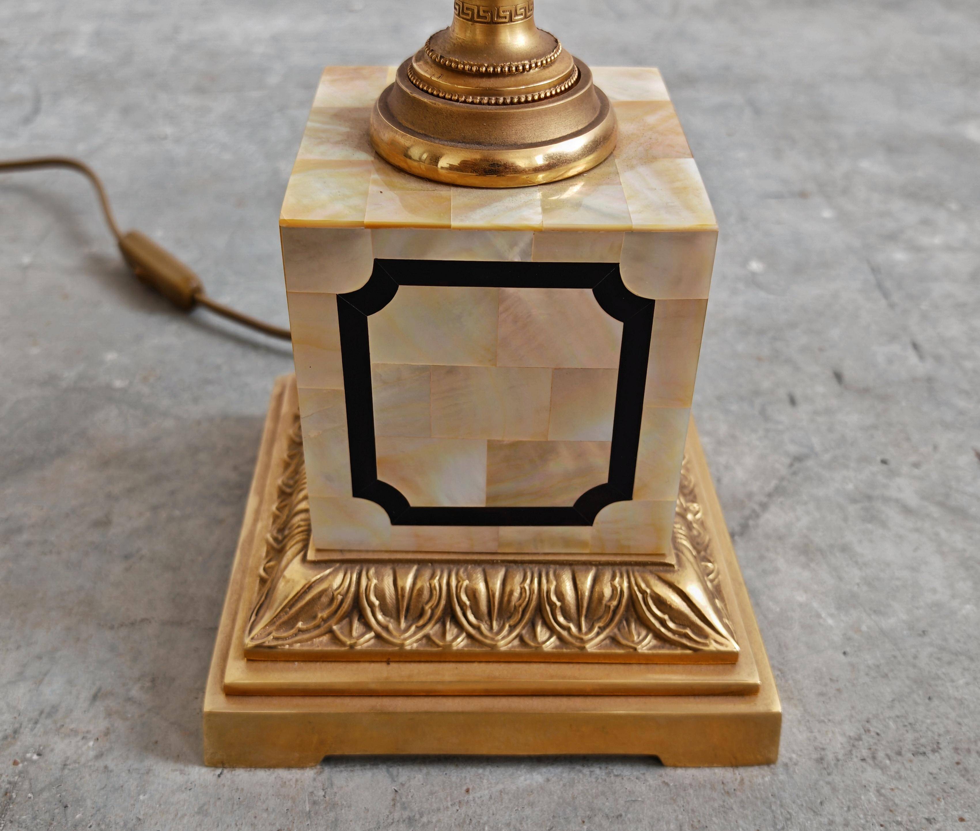 Pair of Hollywood Regency table lamps by Laudarte from the 2000s.