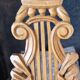 Lyre back chair in carved wood, Louis XVI style, late 19th century.