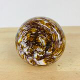 Murano vase yellow speckled glass
