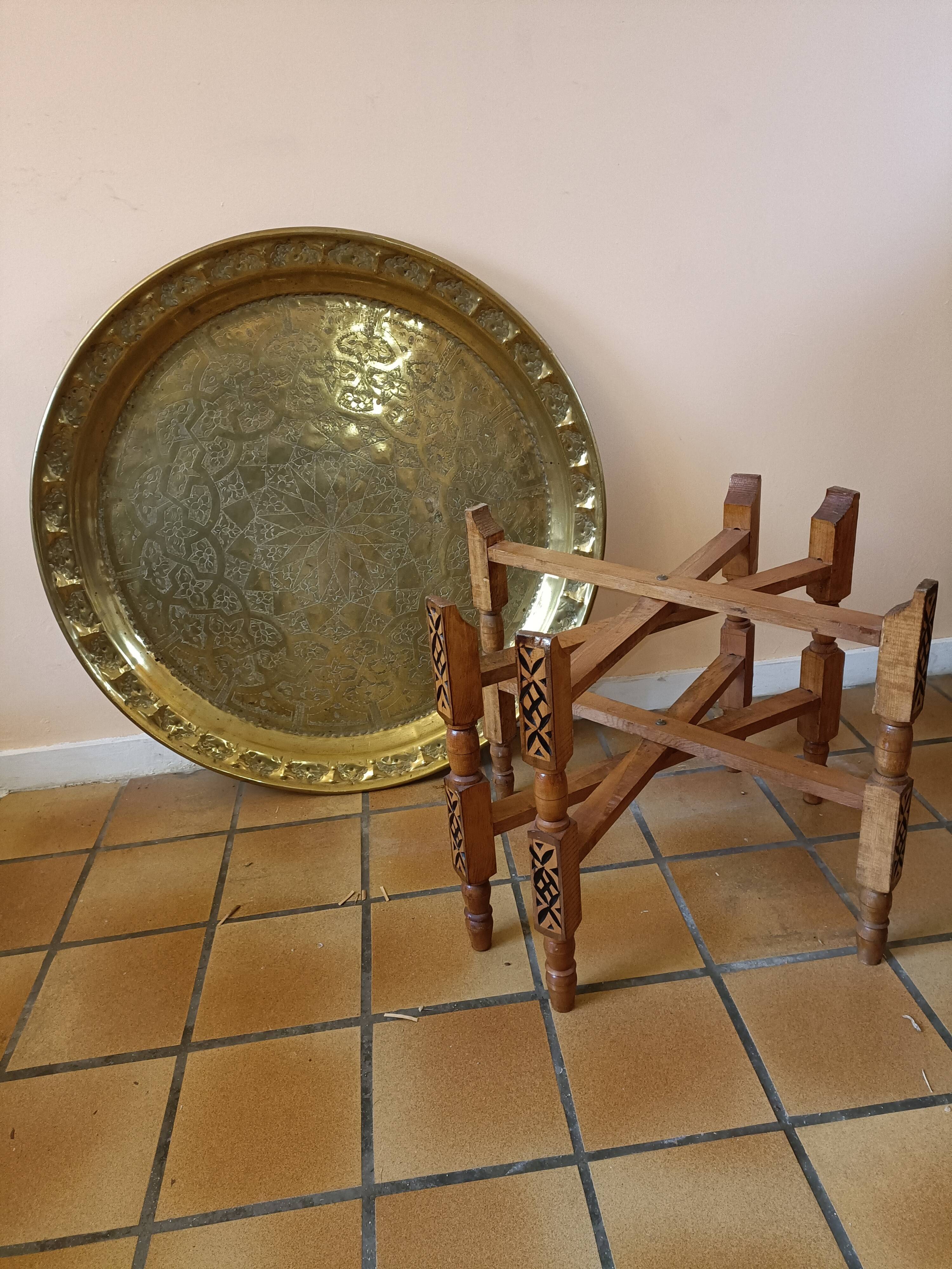 Copper top coffee table morocco