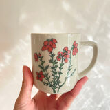 Ceramic mug vintage botanical pattern