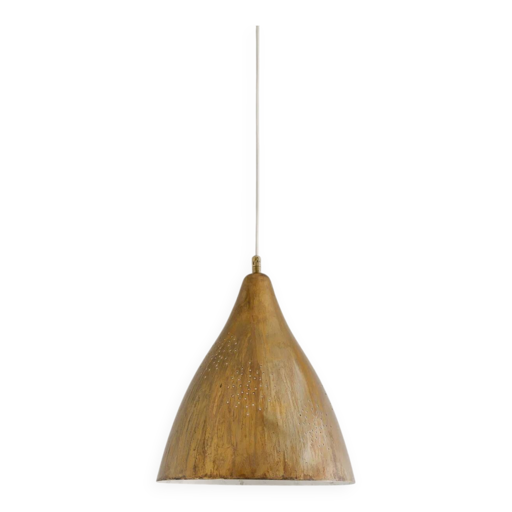 Finnish Mid Century Brass Ceiling Pendant Lamp by Lisa Johansson-Papé, 1940