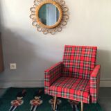 Vintage wool rug for children