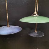 3 suspensions en tôles émaillées