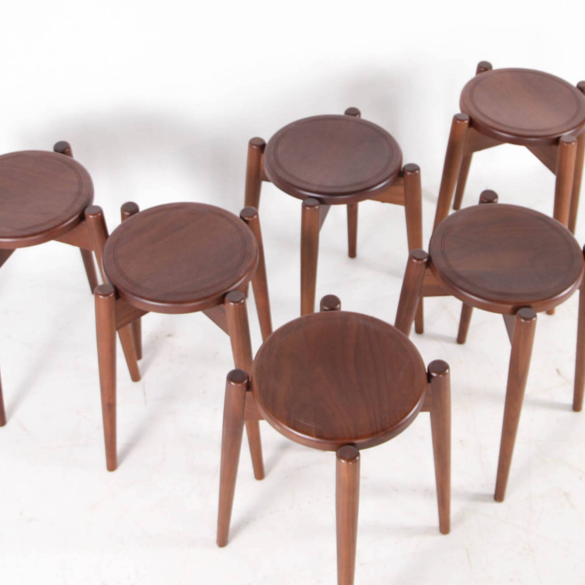 Set of 6 Japanese stools