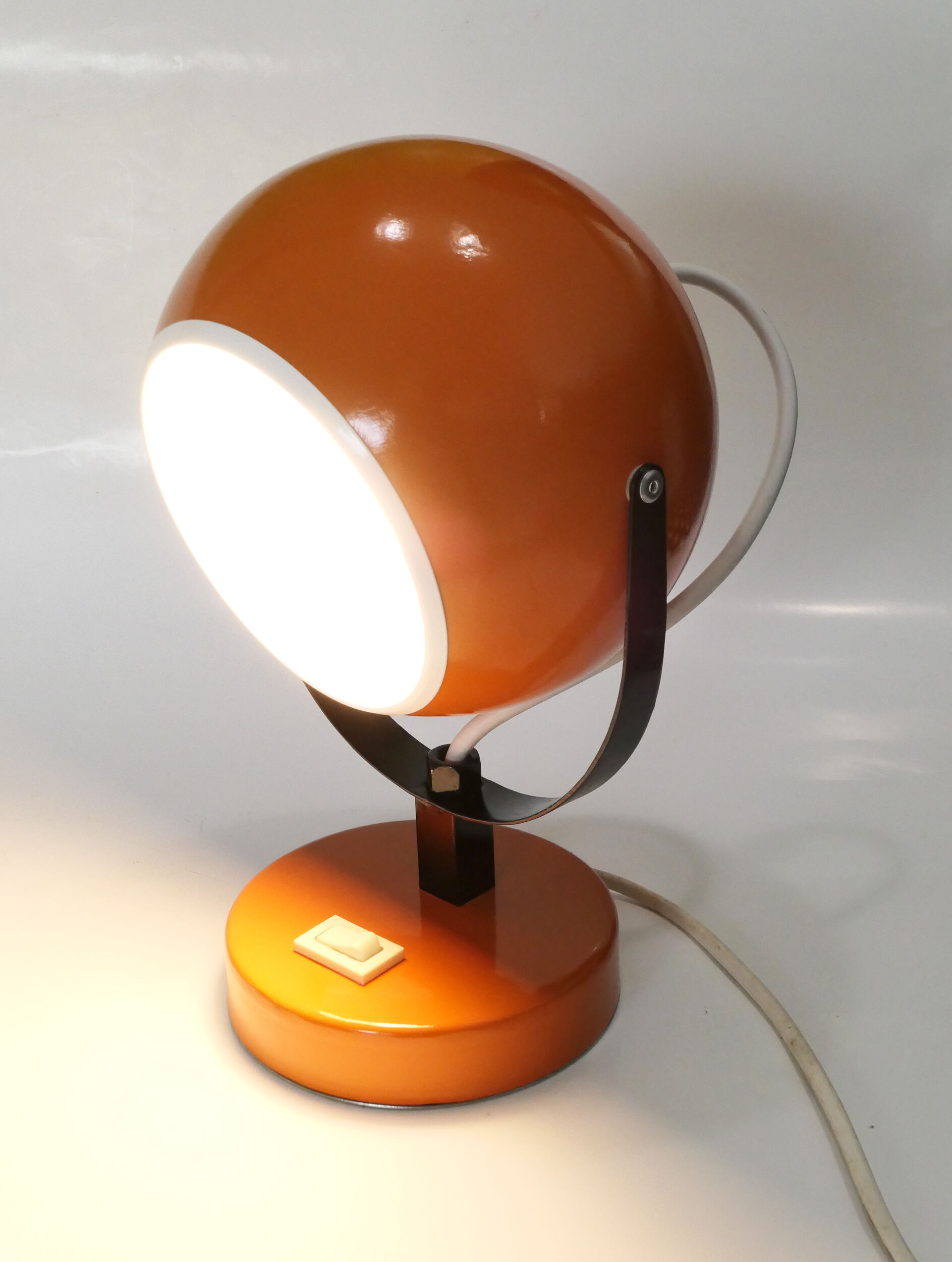Lampe à poser eyeball spage age 1970's orange