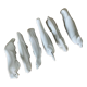6 antique porcelain animal knife holders