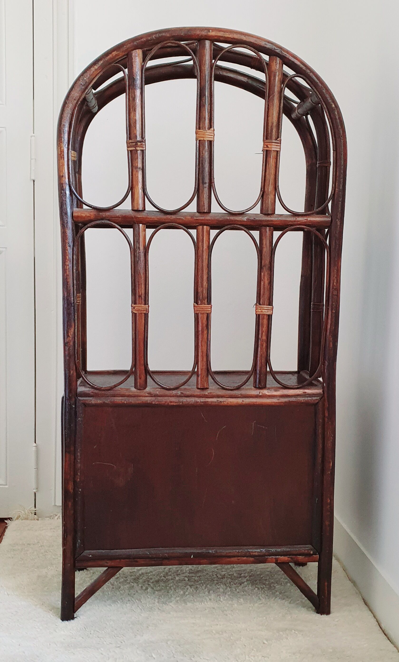 Rattan floor shelf and cannage from the 70s