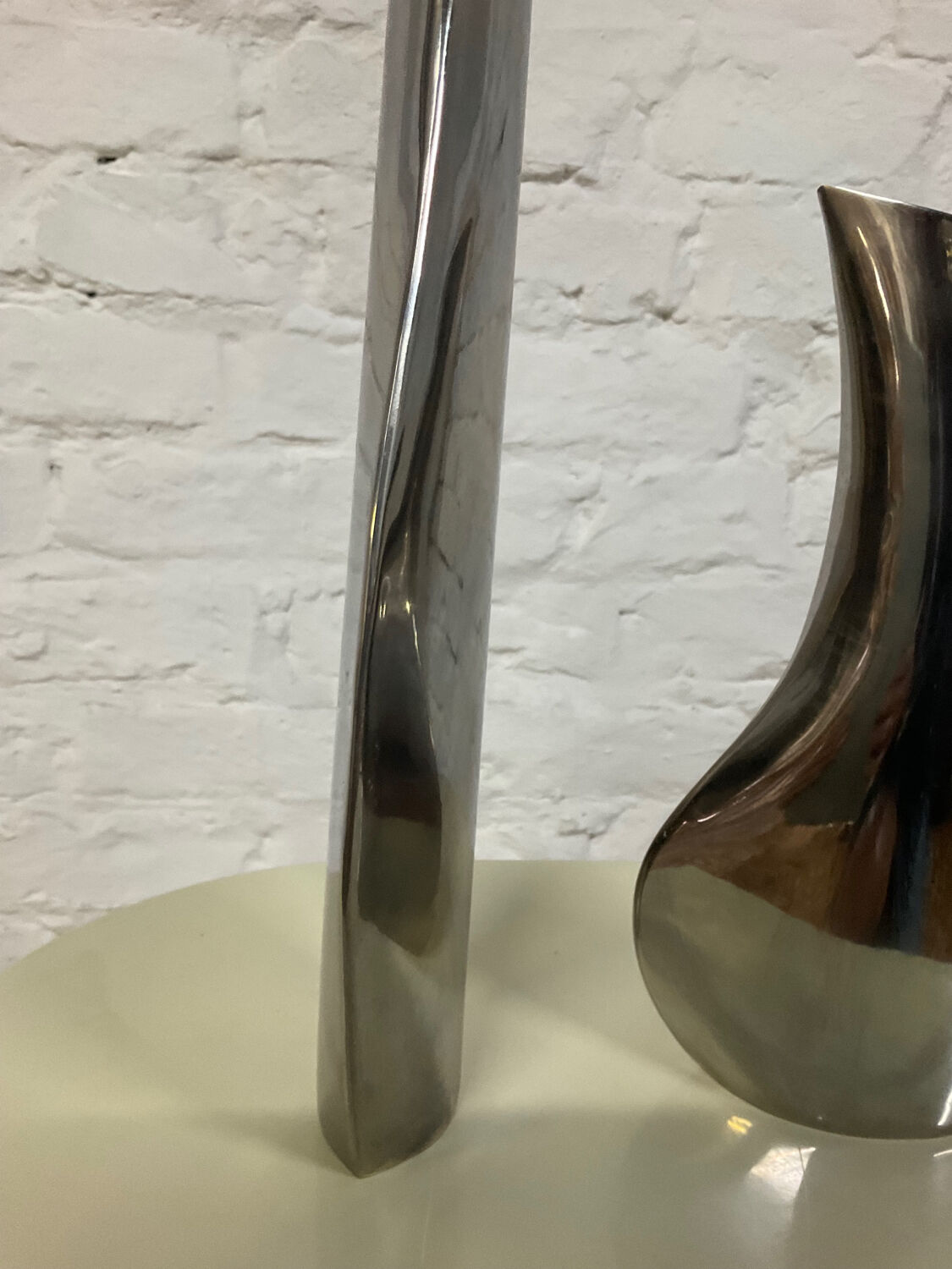 Duo of brass vases from the 60s