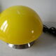 Lampe à poser veilleuse chevet bureau globe champignon jaune et métal déco bibliothèque
