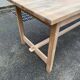 Renovated extendable farmhouse dining table in solid oak, 1950, 200cm.