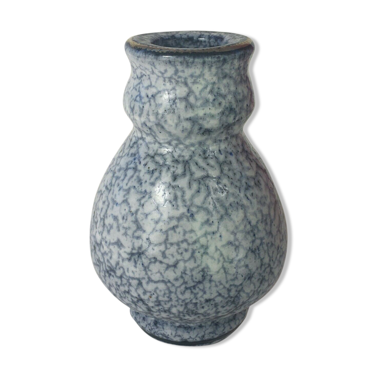 Thick ceramic vase in art deco style