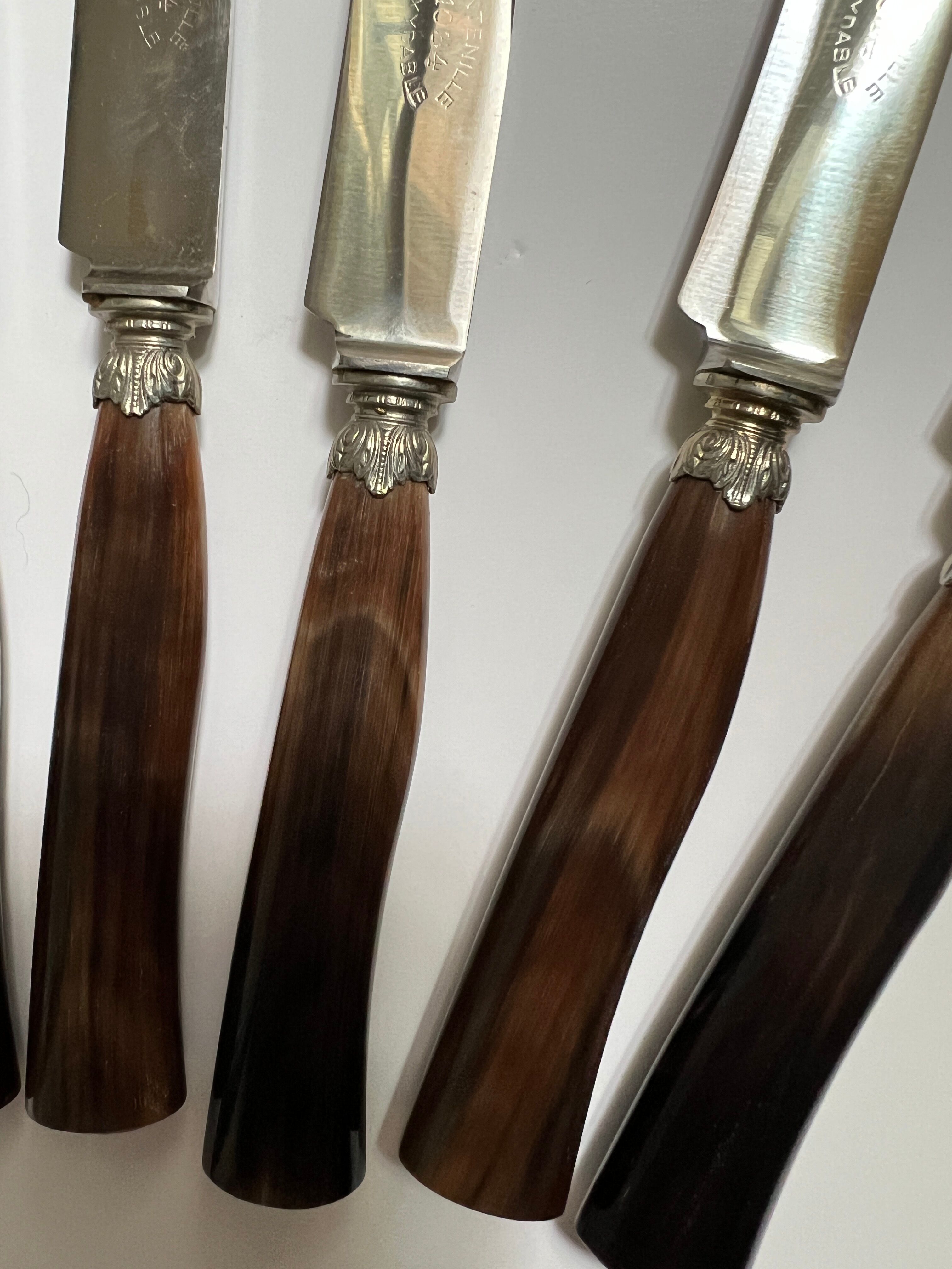 Set of 12 old Fontenille Pataud knives