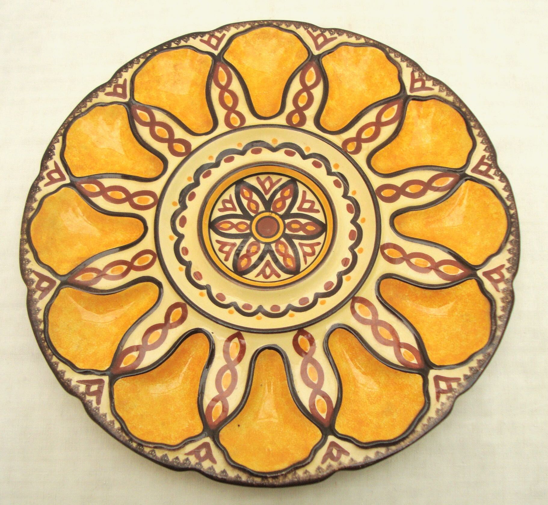 Oyster dish HB Henriot Quimper