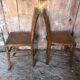 Pair of vintage luterma light wood bistro chairs