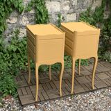Pair of vintage Louis XV style bedside tables