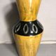 Former vase Scheurich europ linie ceramics beige - black - anse germany vintage